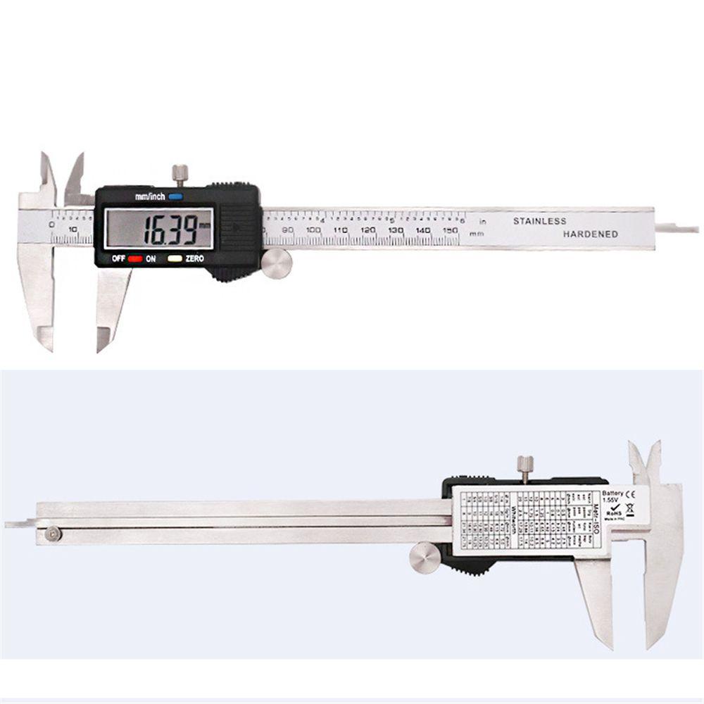 GOGOUP 150mm/6inch Digital Vernier Caliper Metalworking Precision Measuring Tool Ruler Stainless Steel
