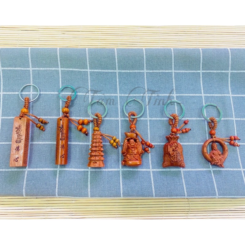 Móc Khóa Gỗ Phật Giáo Bình An. | BigBuy360 - bigbuy360.vn