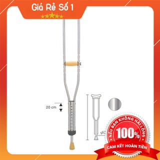 (Tbyt Hào Anh)Nạng Nách Nạng Tập đi Người Lớn - 1 Đôi - nạng nhôm - Nạng Nách Nạng Tập đi
