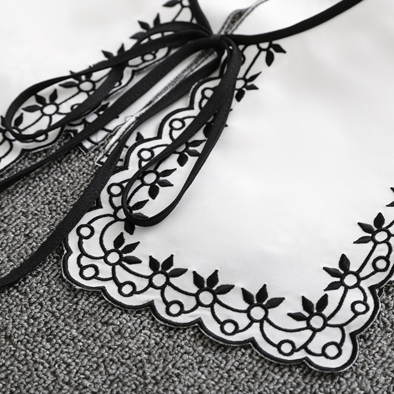 Cổ Áo Giả Thêu Hoa Có Thể Tháo Rời