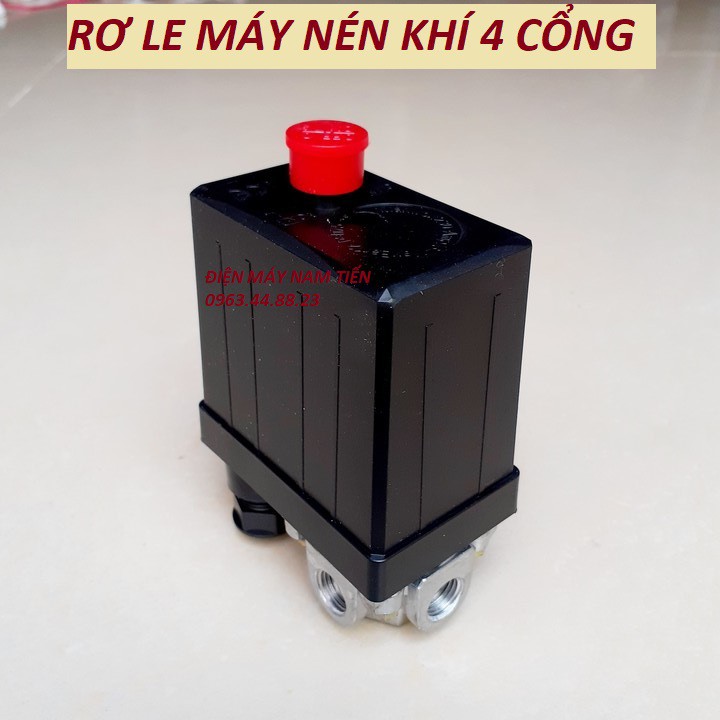 Rơ le máy nén khí 4 lỗ - rơ le máy nén khí 3 chân