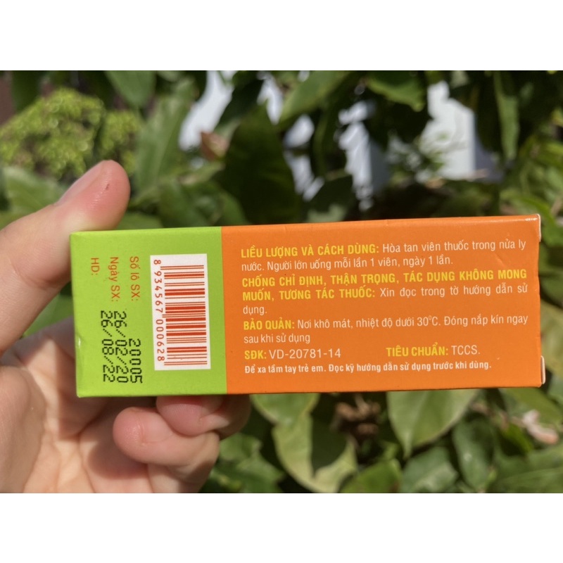 Viên sủi bổ sung vitamin C 1000mg OPC tuýp 10 viên