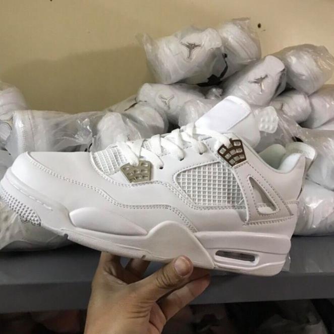 Giày thể thao  sneaker Jodan 4  trắng phong cách lịch lãm (full box)
