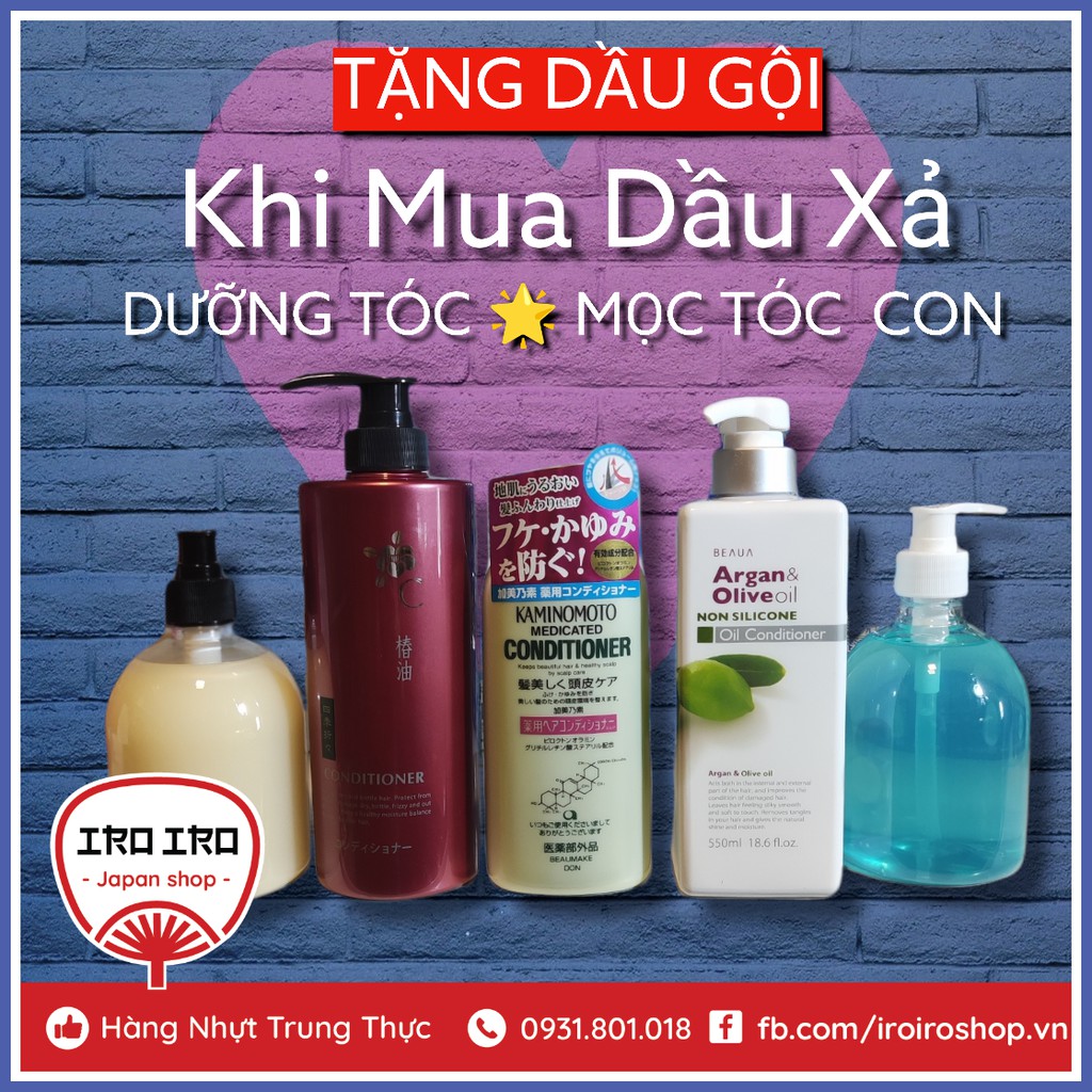 (Tặng dầu gội) Mua dầu xả dưỡng tóc Nhật Bản