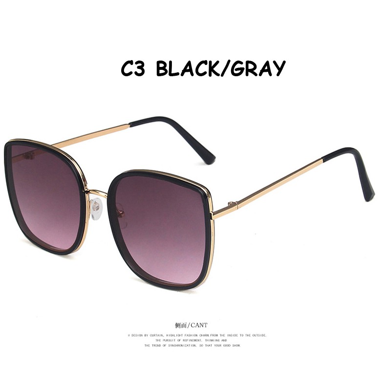 Kính mát gọng vuông chống tia uv400 phong cách Hàn Quốc cho nữ