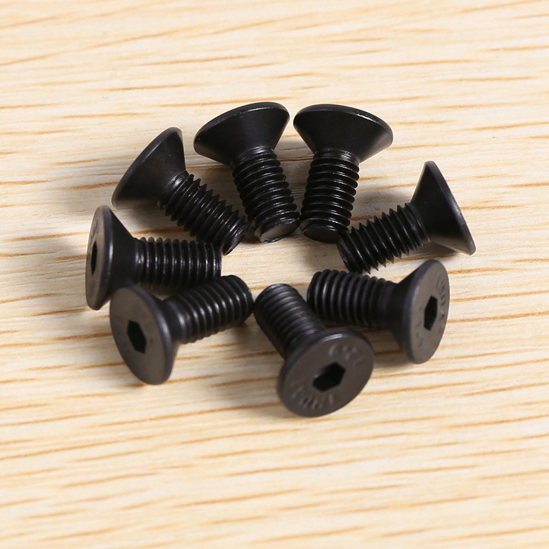 Set 8 Phụ Kiện Khóa Giày Đinh Ốc Bằng Thép Màu Đen Cho Shimano SPD