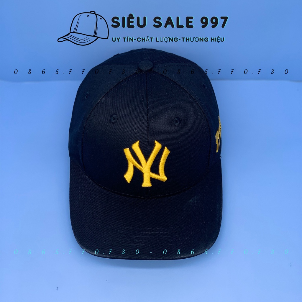 NÓN KẾT NAM NỮ MŨ LƯỠI TRAI THÊU N-Y CHŨ VÀNG THỜI TRANG NAM NỮ FORM ĐẸP