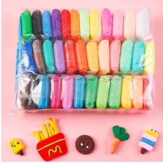 Đất nặn / đất sét siêu nhẹ tự khô an toàn Lốc 12 màu cao cấp Softclay nặn hình, làm Butter slime & bộ cây tạo hình