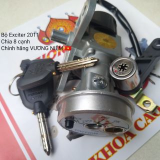 Bộ Khóa máy xe Exciter 2011+khóa yên chìa 8 cạnh chống trộm cao cấp chính hãng VƯƠNG NIỆM 🇻🇳