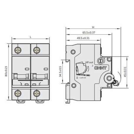 Áp tô mát an toàn MCB NXB-125 1 Pha 80A - 100A -125A CHINT (Hàng chính hãng xuất khẩu)