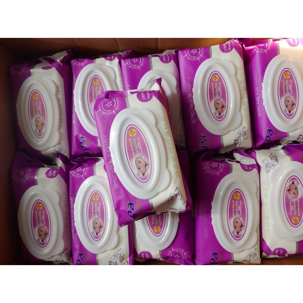 Khăn ướt anpa 125g - An toàn cho bé - tiết kiệm tối đa