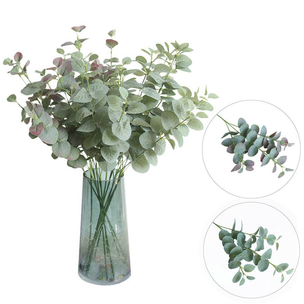 1 Nhánh Lá Cây Khuynh Diệp Nhân Tạo Trang Trí Nội Thất