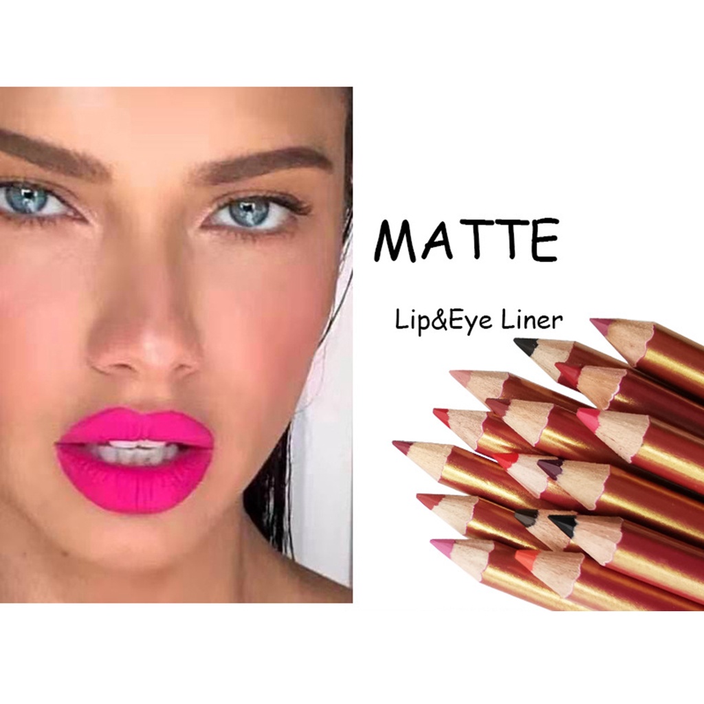 Bút Kẻ Viền Môi Màu Lì Chống Thấm Nước Lâu Trôi Không Dính