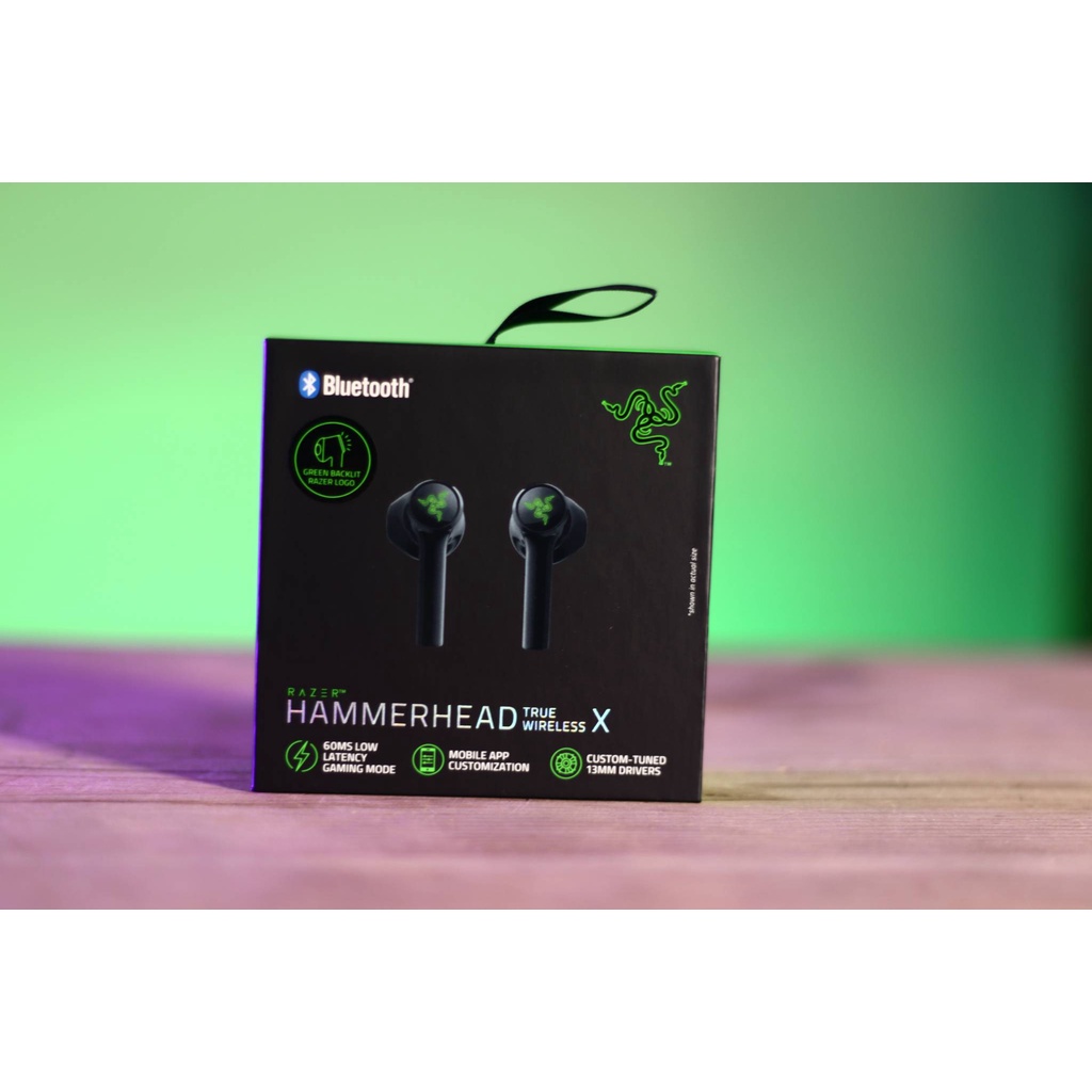 Tai nghe Razer không dây Hammerhead true wireless x có led