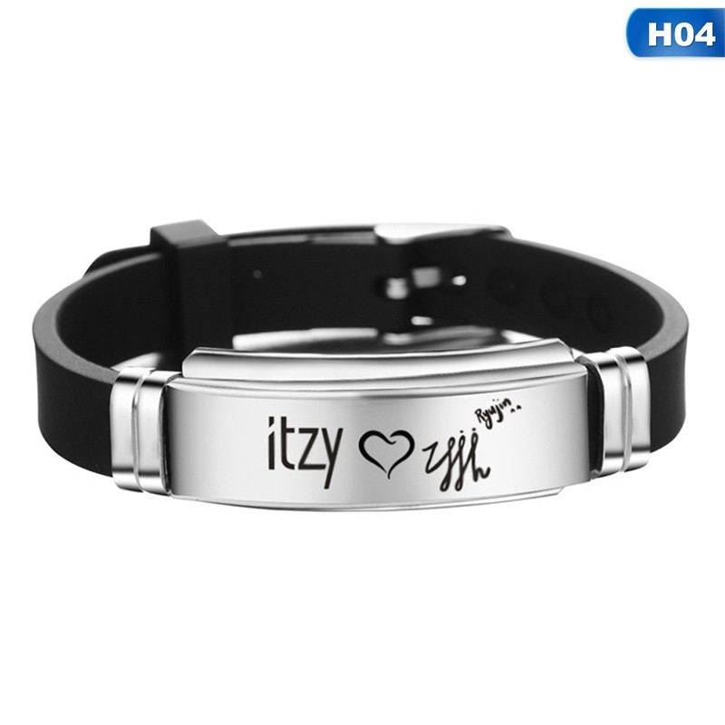 Vòng đeo tay bằng thép không gỉ phong cách Hàn Quốc itzy