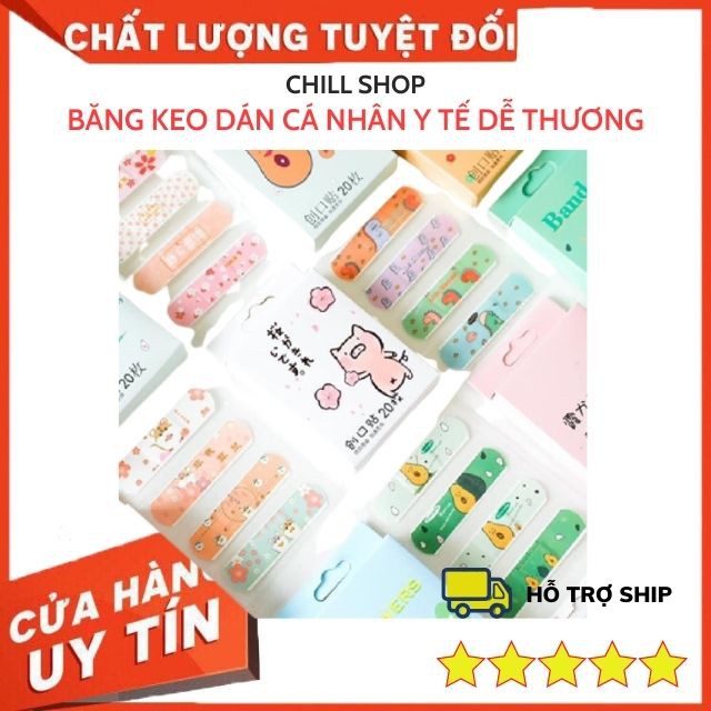 [Hộp 20 Cái Ngẫu Nhiên] Băng Keo Dán Cá Nhân Y Tế Dễ Thương Hoạt Hình Cute Dễ Sử Dụng Phù Hợp Các Bạn Nữ Nam Tuổi Teen