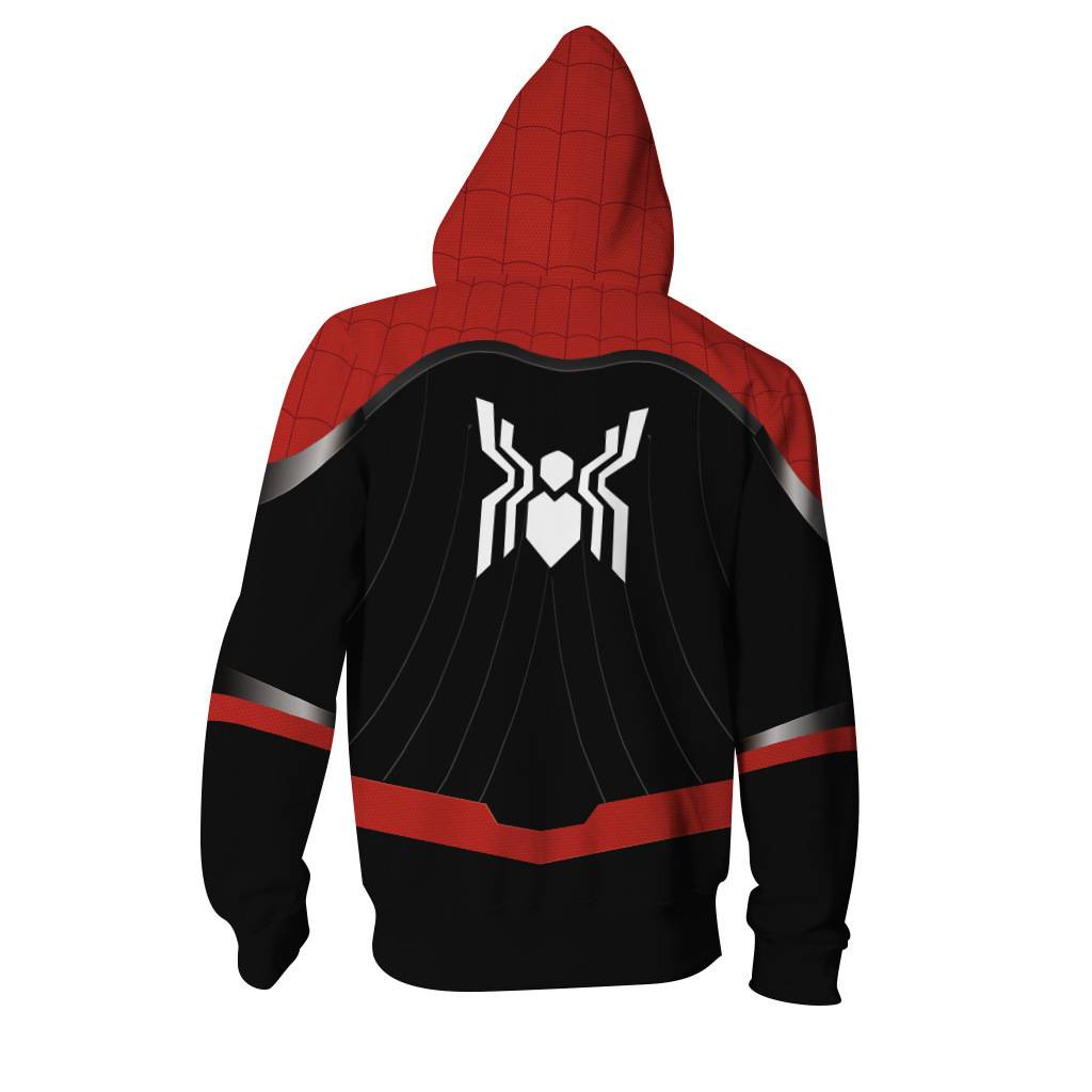 Áo khoác hoodie tay dài dáng rộng thiết kế nhân vật Spiderman Marvel cá tính cho nam và nữ