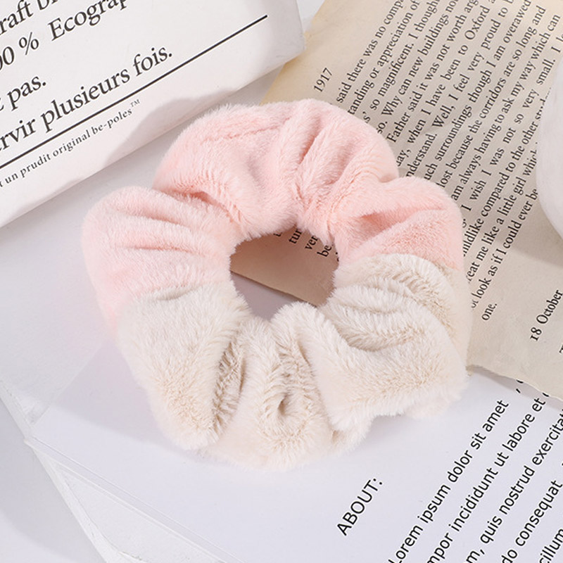 Dây Buộc Tóc Phối Lông Mềm Mại Thời Trang Cho Nữ