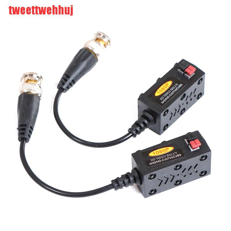 Set 2 Bộ Truyền Tín Hiệu Video Balun 1080p Ahd / Cvi / Tvi / Cvbs Sang Bnc