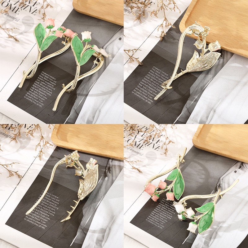 Kẹp tóc HAIMEIKANG hình hoa tulip thời trang Hàn Quốc
