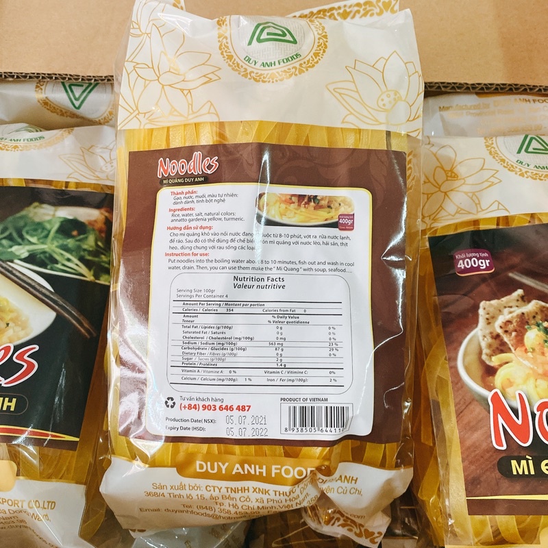 [Date mới T10/2022] Mì quảng tươi thượng hạng siêu ngon - Mì quảng tươi cao cấp - Mì quảng Duy Anh ( hàng xuất khẩu ) | BigBuy360 - bigbuy360.vn