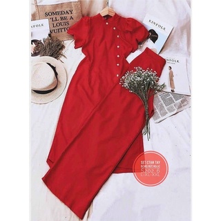 bigsize - ❤️🔱 SET ÁO DÀI ĐÍNH NGỌC 🔱❤️