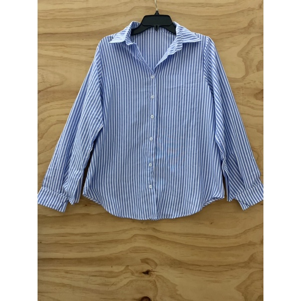 SƠMI SỌC OVERSIZE stripe blue t-shirt 💜