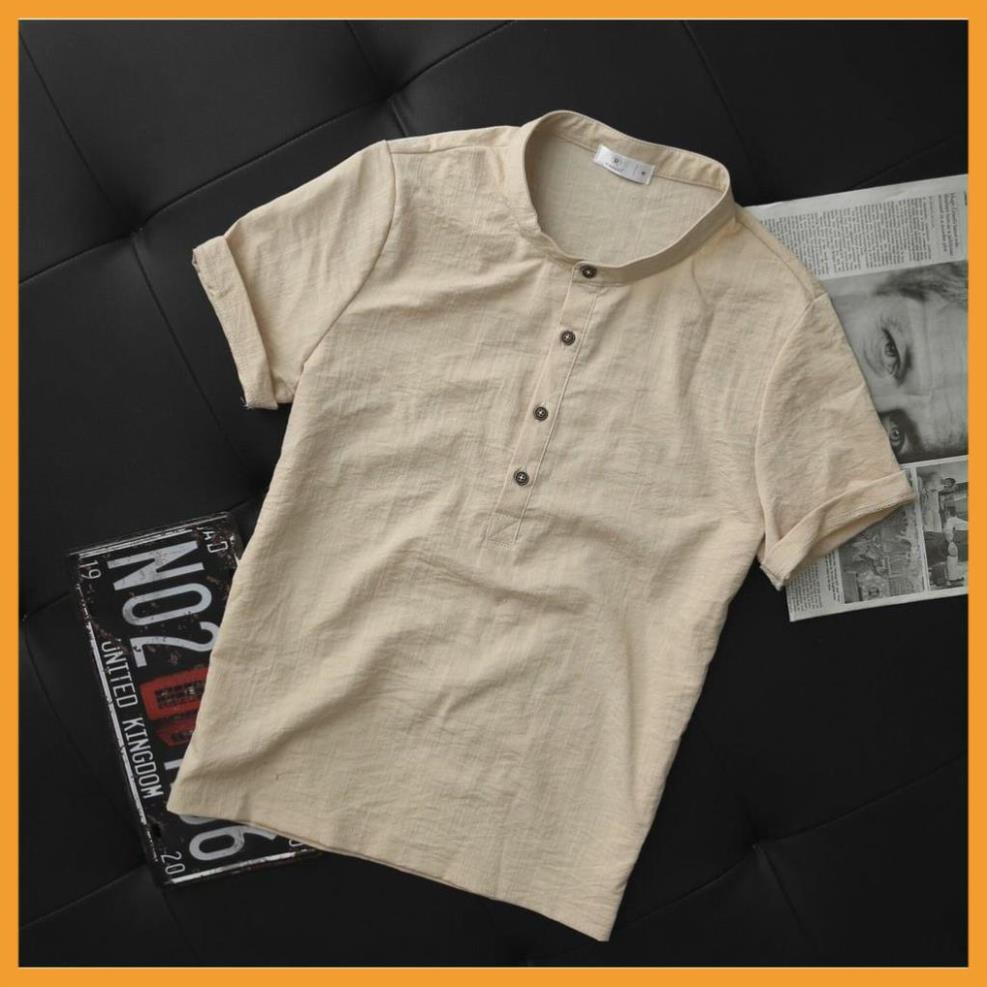 [HÀNG HOT]Áo thun nam cao cấp, Áo Đũi Nam Cổ Tàu Cộc Tay Đẹp Loại 1 hot 2021 AD63 | BigBuy360 - bigbuy360.vn