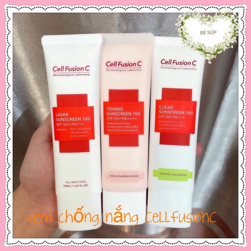 Kem chống nắng Cell Fusion C Laser Suncreen 100/Toning Suncream 100