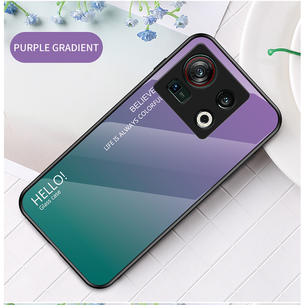 Ốp Điện Thoại Mặt Kính Cứng Chống Sốc Màu Gradient Cho ZTE Nubia Z40S Pro