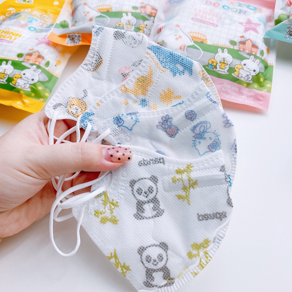 KHẨU TRANG 3D 6D CHO BÉ TỪ 3 THÁNG ĐẾN 5 TUỔI