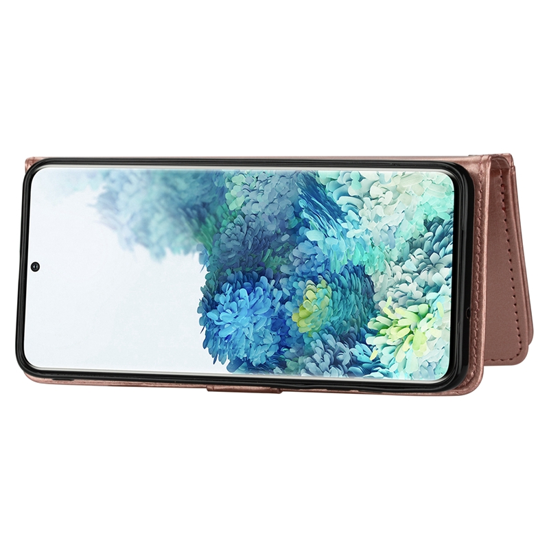 Bao da điện thoại nắp nam châm gập bảo vệ toàn phần màu vàng đen cho Samsung S7 S6 Edge A6 Plus 2018 A5
