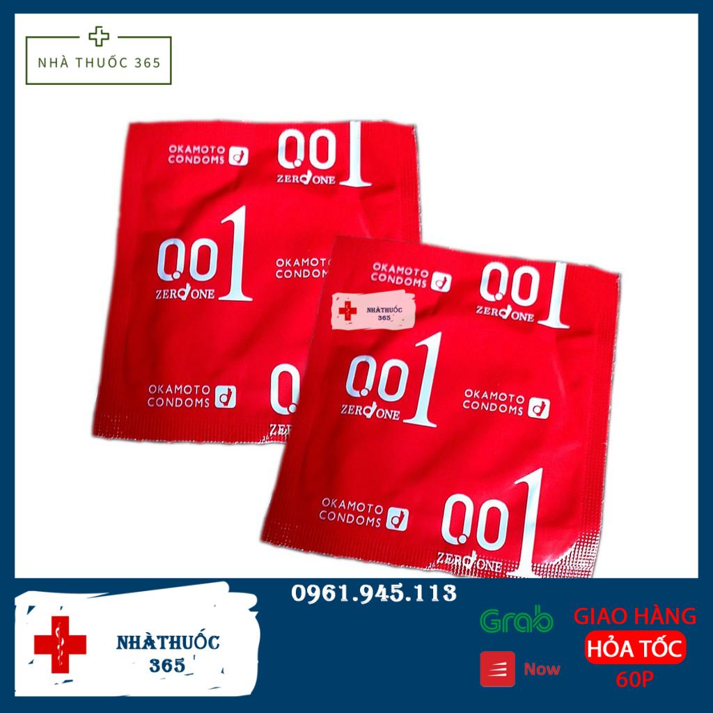 1 cái Bao cao su ok siêu mỏng nhất thế giới truyền nhiệt nhanh okamoto 001