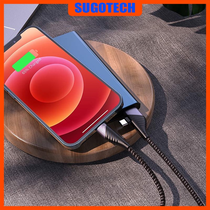 Cáp sạc nhanh Hoco U95 chính hãng 2 in 1 USB và Type ra Lightning cho Iphone/Ipad