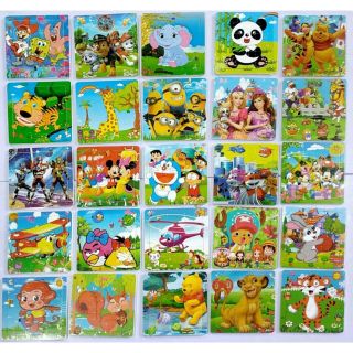 10 cái khác nhau Tranh ghép gỗ mầm non 15*15cm