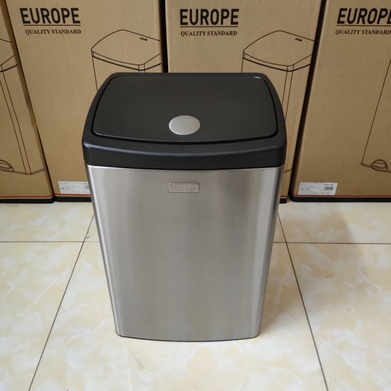 Thùng rác inox nhấn nút 15l fitis