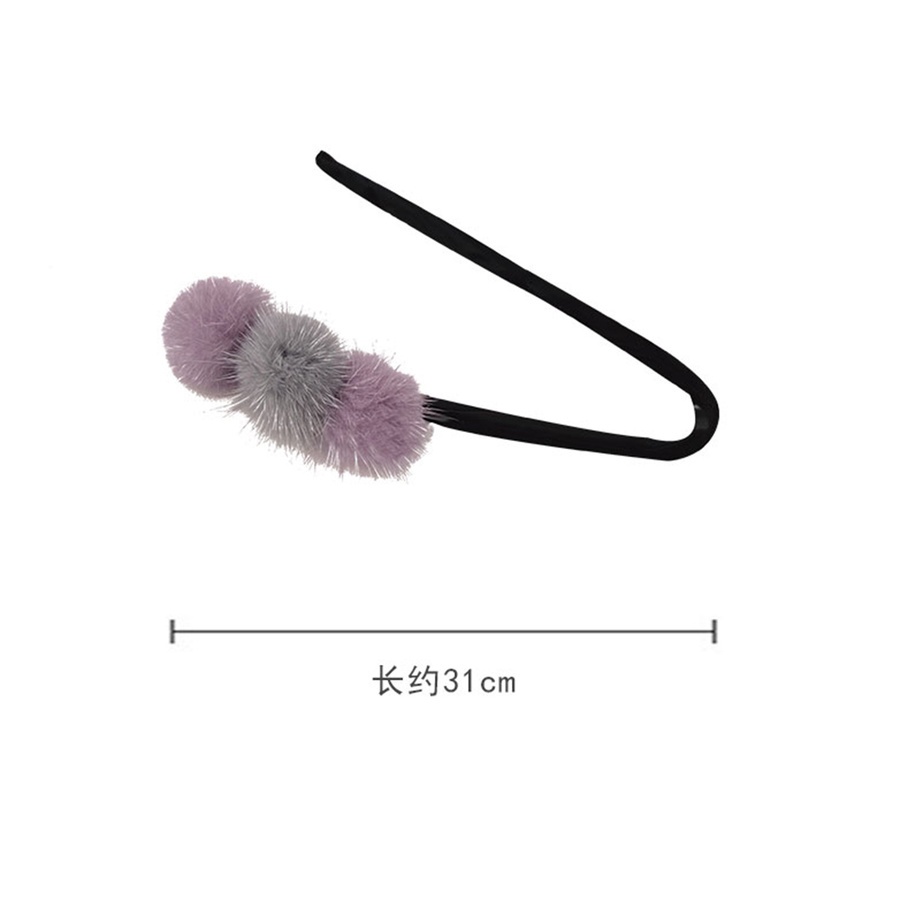 Kẹp tóc đính quả bóng lông nhung xù phong cách Hàn Quốc thời trang thu đông xinh xắn cho nữ