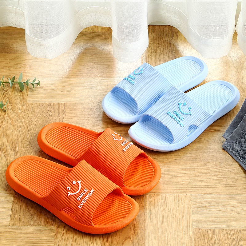 Oeggeo shop Dép Đi Trong Nhà Tắm Chống Trượt Không Thấm Nước Hình Mặt Cười Cho Nam Và Nữ