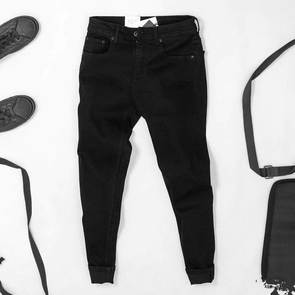 Quần jean nam dài trơn basic cơ bản dễ phối đồ,đi học đi làm chất co giãn giá rẻ KAYSTORE