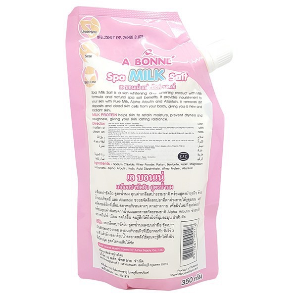 (Chính hãng Thái Lan) Muối Tắm Sữa Bò Tẩy Tế Bào Chết A Bonne Spa Milk Salt (350g/Túi)