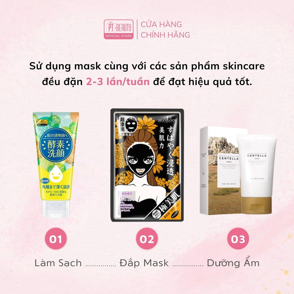 SL06 ☆ Hộp 5 miếng Sexylook Đài Loan - Mặt nạ Hoa Cúc Vàng trắng da, sạch mụn