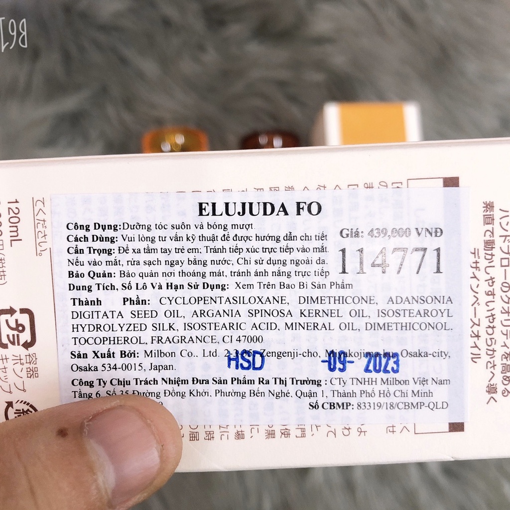 Tinh dầu dưỡng tóc ELUFUDA MILBON 120ML