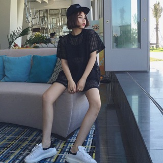 Áo lưới oversize