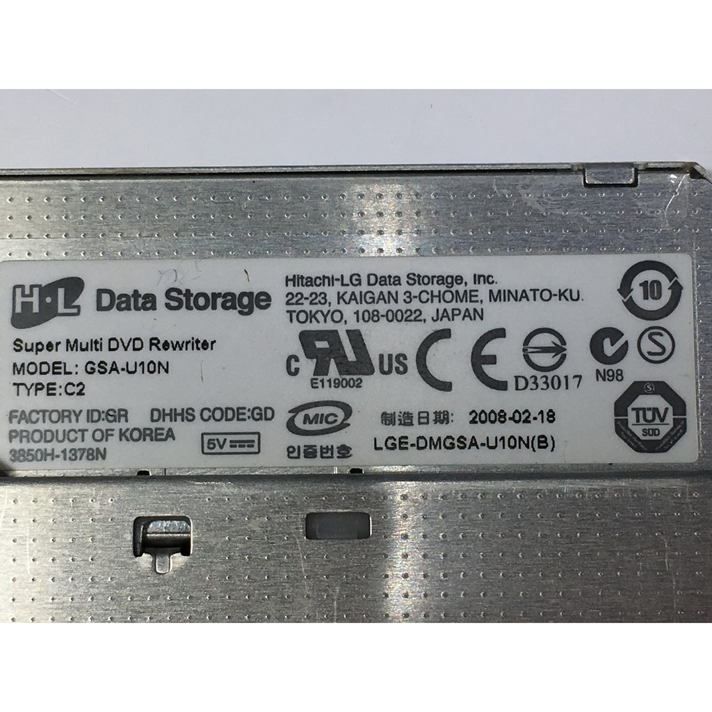 Ổ đĩa quang Laptop tháo máy Hitachi-LG SuperMulti CD/DVD RW GSA-U10N chuẩn IDE 9,5mm cho ThinkPad T61