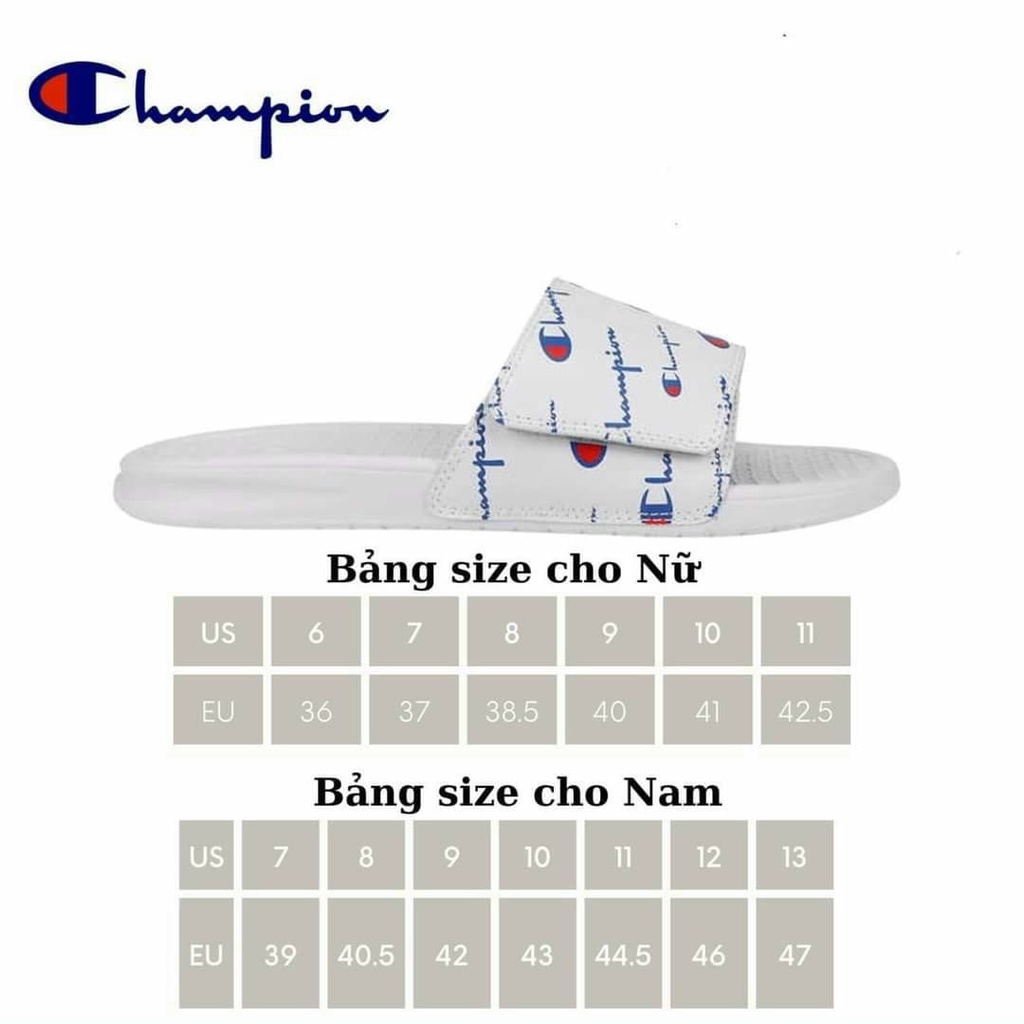 Dép Champion chuẩn Auth - có size nam nữ - mang đôi đi du lịch là đúng bài luôn