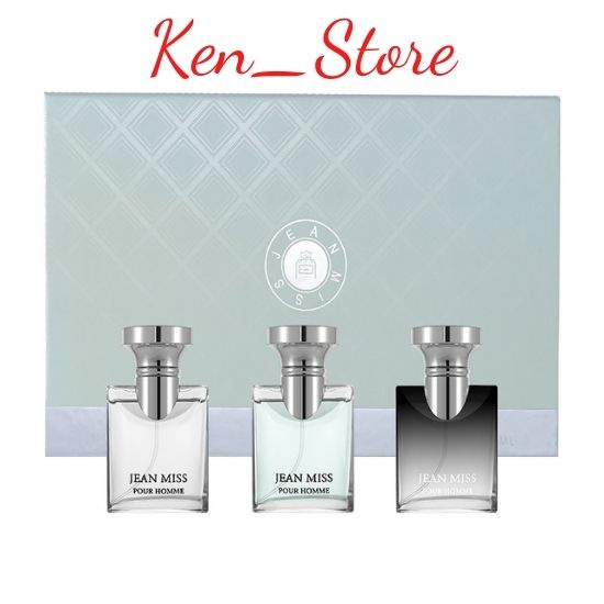 Giảm sốc Bộ Quà Tặng Nước Hoa Nam Jean Miss Cologen Set 3x30ml Thơm 24h cao cấp đẳng cấp nam tính hương thơm bền lâu!!!!