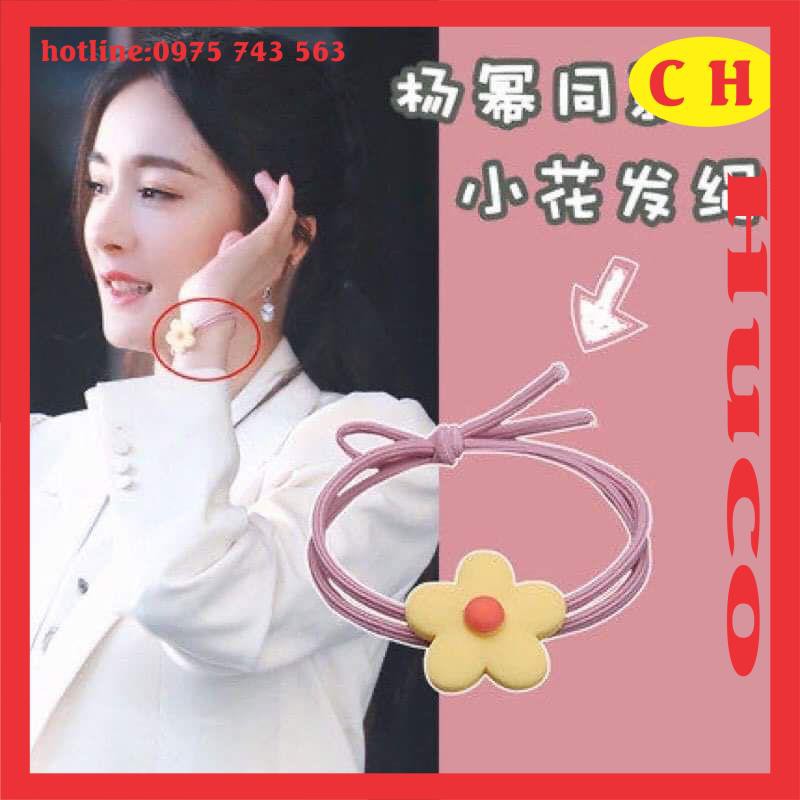 dây buộc tóc nữ🦋phụ kiện thời trang nữ🦋dây buộc tóc hoa mai sẵn sll🦋giá sỉ 1k, dây chun buộc tóc