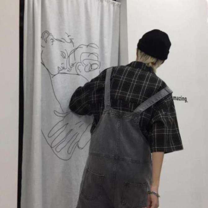 [ CÓ SẴN ] Quần Yếm Grey Scale Unisex style Hàn Quốc CÓ HÌNH THẬT | BigBuy360 - bigbuy360.vn