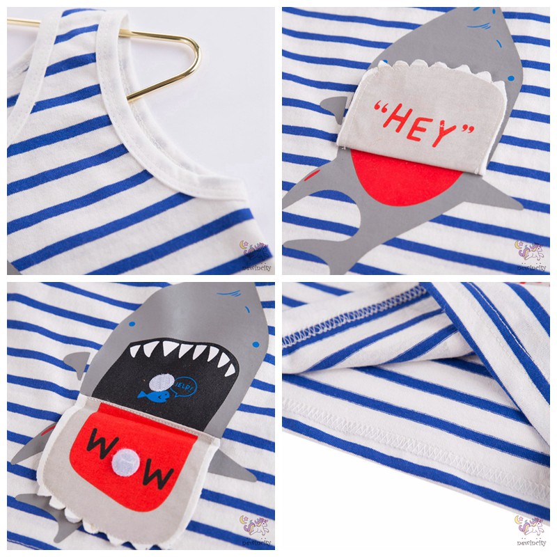 Bộ Áo Ba Lỗ In Hình + Quần Đùi Cho Bé Trai