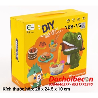 Đồ chơi đất sét 168-15 - Đất nặn làm mì khủng long